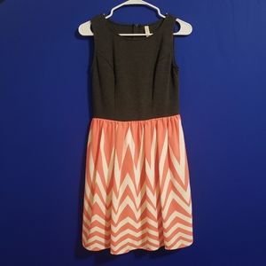 Xhilaration Coral & Gray Dress